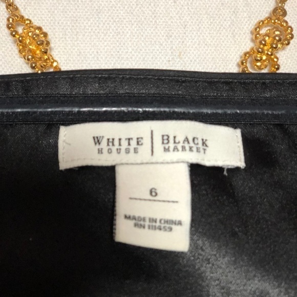 WHBM - GORGEOUS BLACK STRAPLESS MIDI DRESS SIZE 6 EUC - Picture 9 of 14